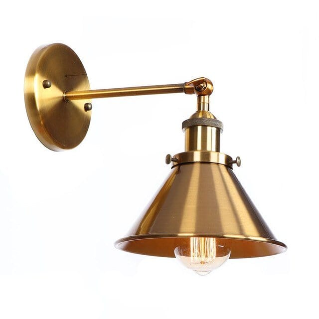 Residence Supply Gold Wide Cone / 4W Ancien Wall Lamp