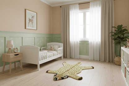 Animal Giraffe Brown Hand Tufted 2x3 Wool Area Rug