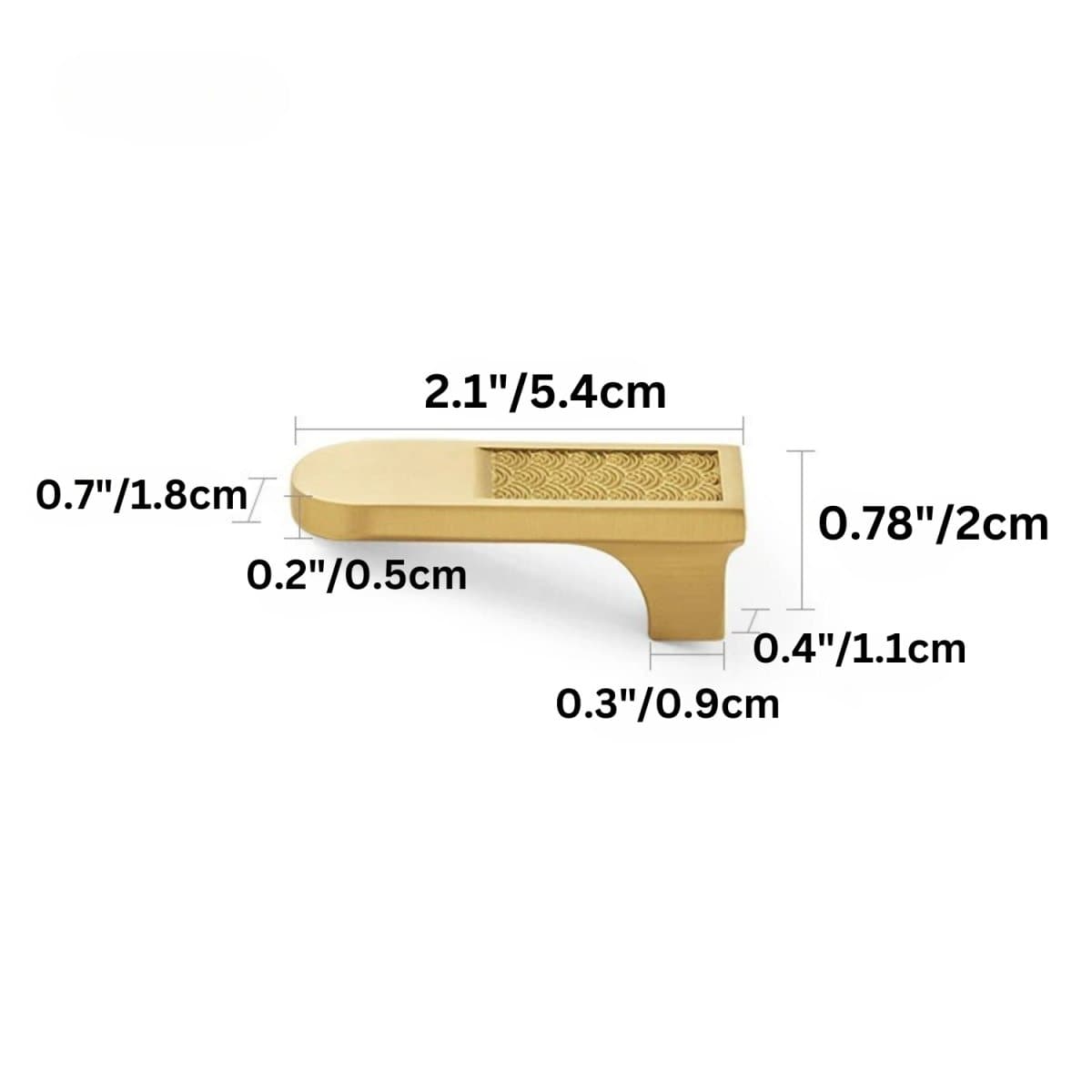 Residence Supply Knob: 2.1" x 0.78" / 5.4 x 2cm Aniva Knob & Pull Bar