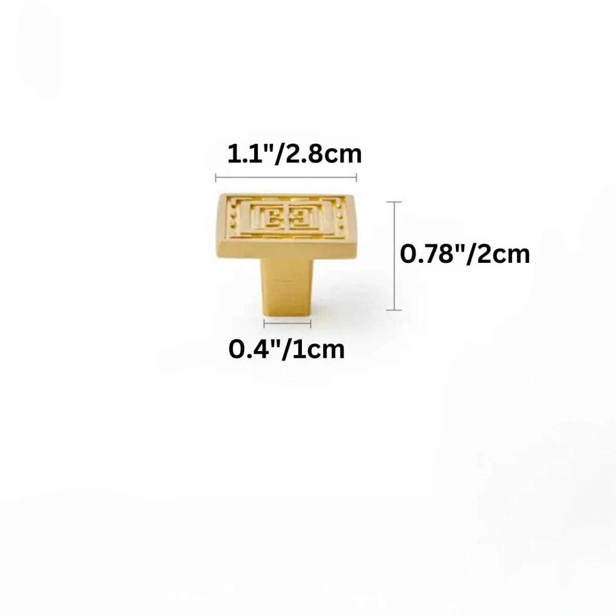 Residence Supply Knob: 1.1" x 0.78" / 2.8 x 2cm Aniva Knob & Pull Bar