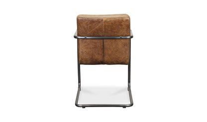 The Carpentry Shop Co. ANSEL ARM CHAIR GRAZED BROWN LEATHER-M2 ANSEL ARM CHAIR GRAZED BROWN LEATHER-M2