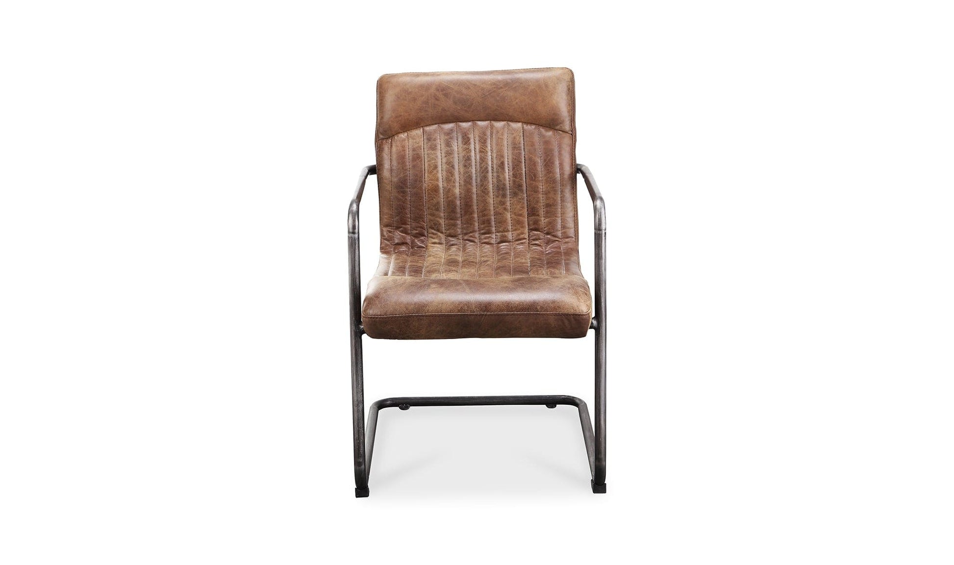 The Carpentry Shop Co. ANSEL ARM CHAIR GRAZED BROWN LEATHER-M2 ANSEL ARM CHAIR GRAZED BROWN LEATHER-M2