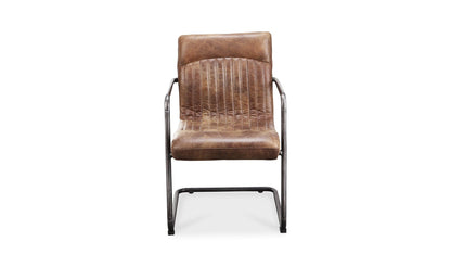 The Carpentry Shop Co. ANSEL ARM CHAIR GRAZED BROWN LEATHER-M2 ANSEL ARM CHAIR GRAZED BROWN LEATHER-M2