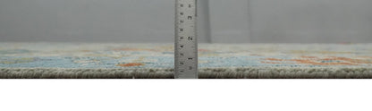 Antique Hand Knotted Gray, Beige and Blue Traditional Oushak Vintage Style Multi Size Wool area Rug.