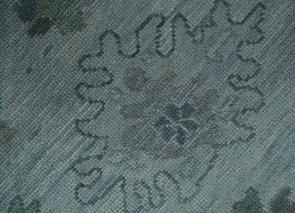 Antique look Bluish Gray Hand knotted Traditional Oushak Multi Size wool area Rug.