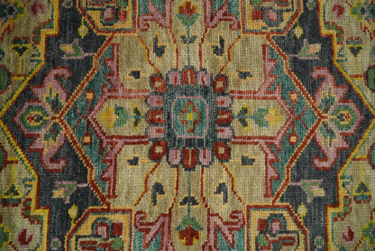 Antique Moss Green and Pink Traditional Multi Size Wool Area Rug.
