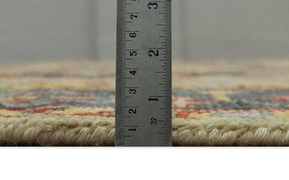 Antique Moss Green and Pink Traditional Multi Size Wool Area Rug.