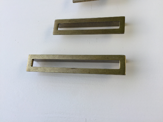 Linea Aged Brass Drawer Pulls.