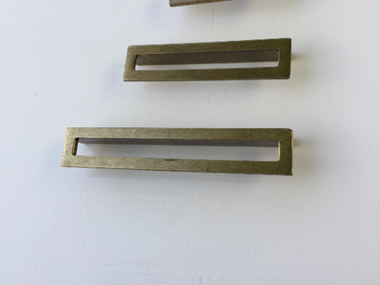 Linea Aged Brass Drawer Pulls.