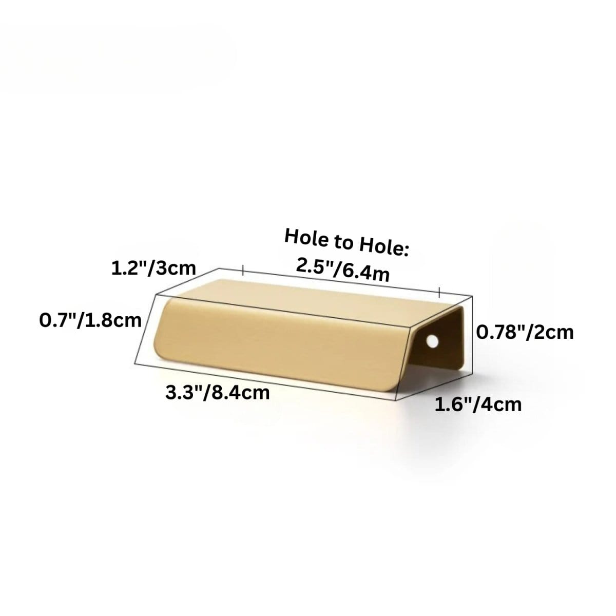 Residence Supply Hole to Hole: 2.5" /6.4cm Anzah Pull Bar