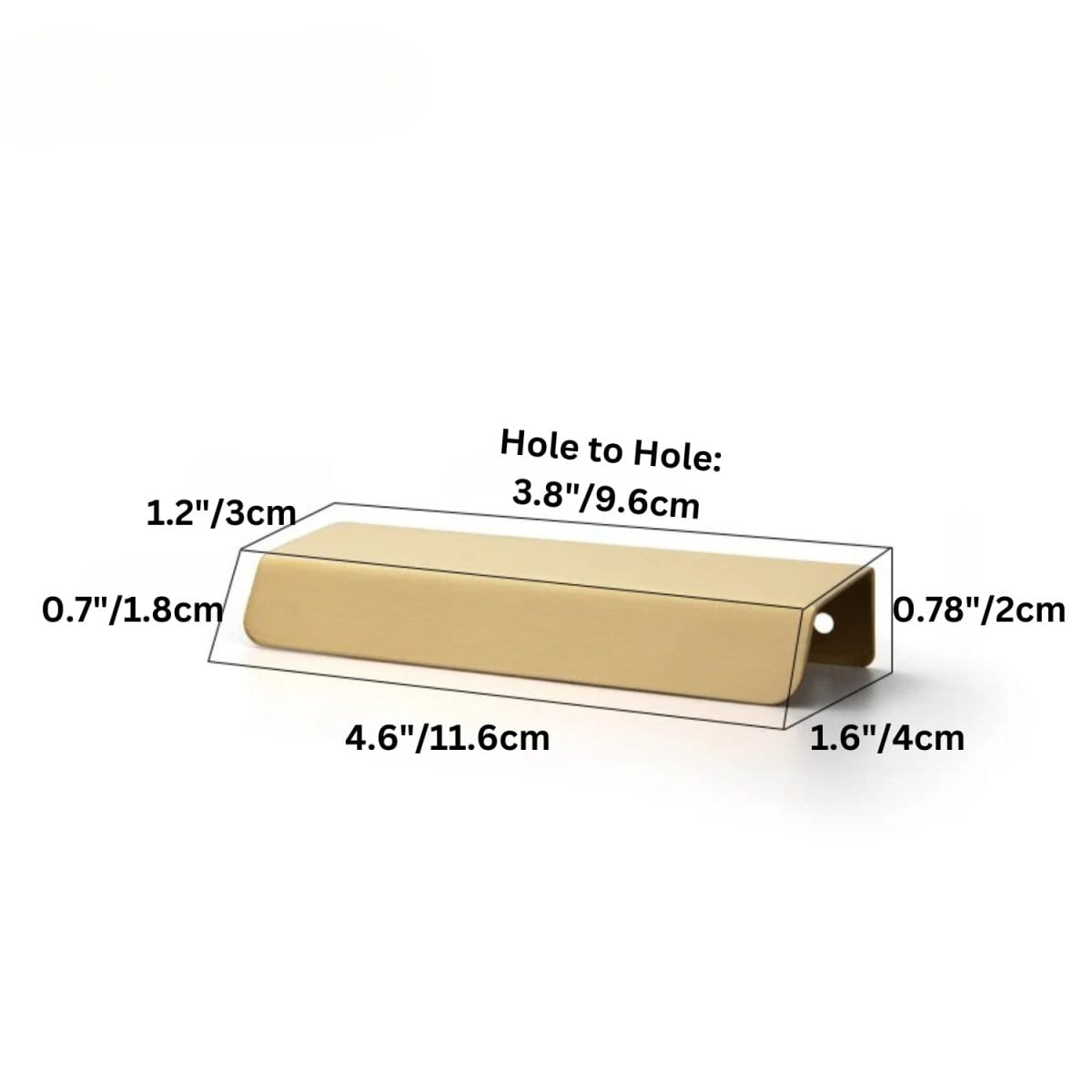 Residence Supply Hole to Hole: 3.8" / 9.6cm Anzah Pull Bar