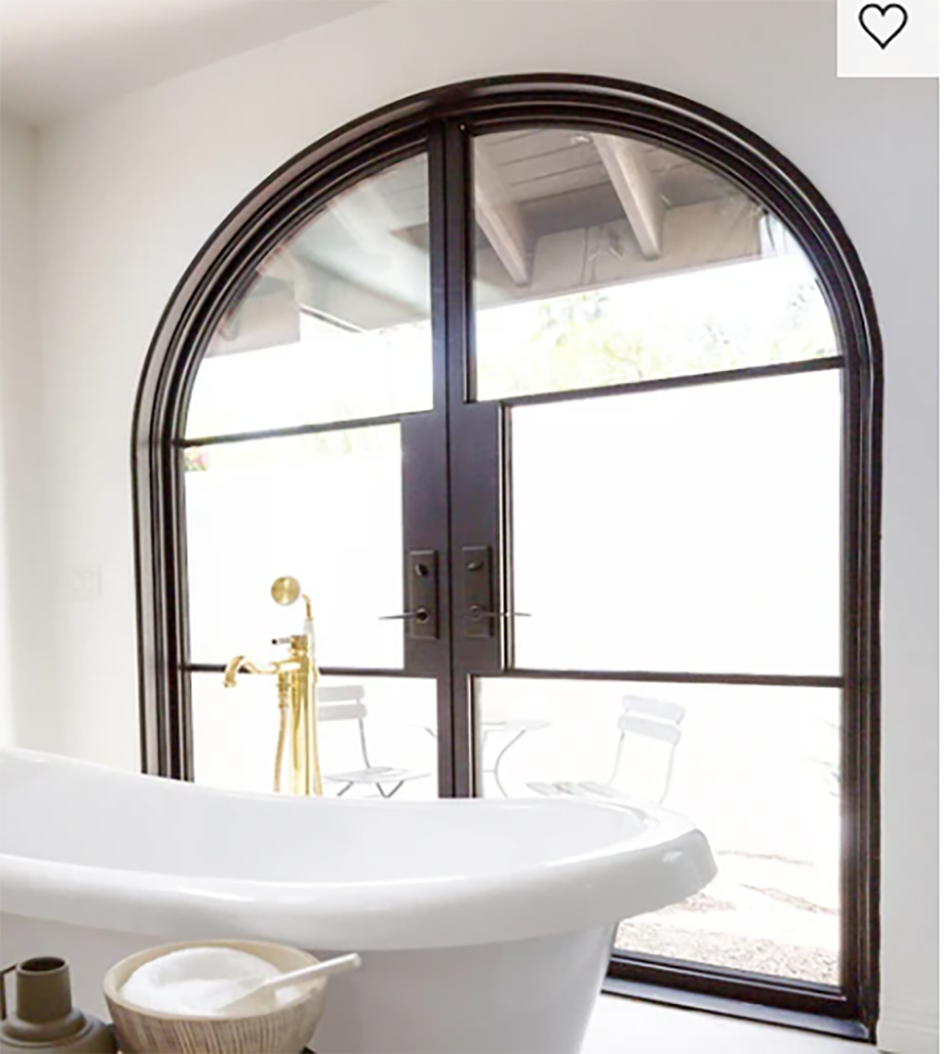 Arched French double doors