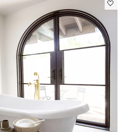 Arched French double doors