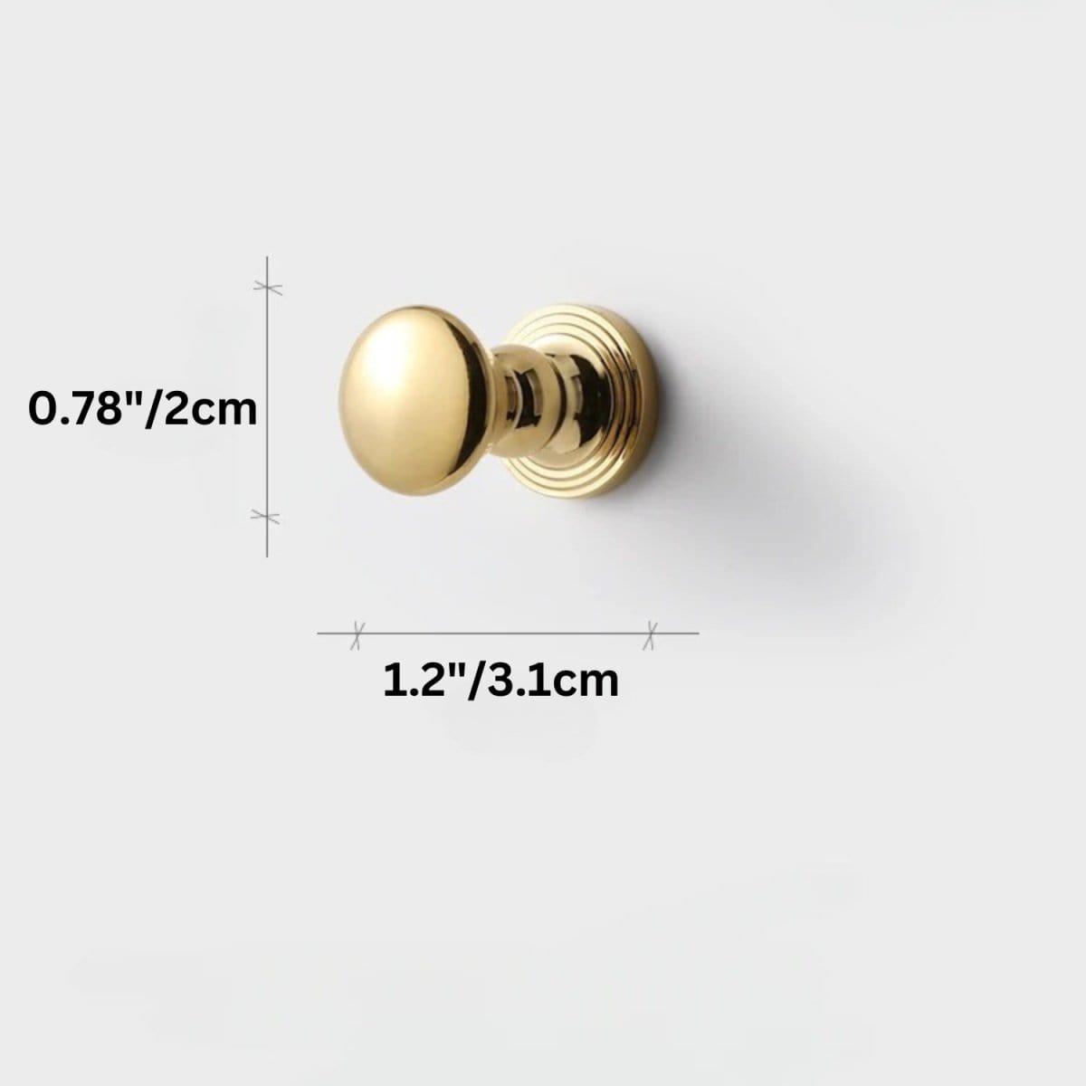 Residence Supply Knob: 0.78" x 1.2" / 2 x 3.1cm / Golden Arciv Knob & Pull Bar