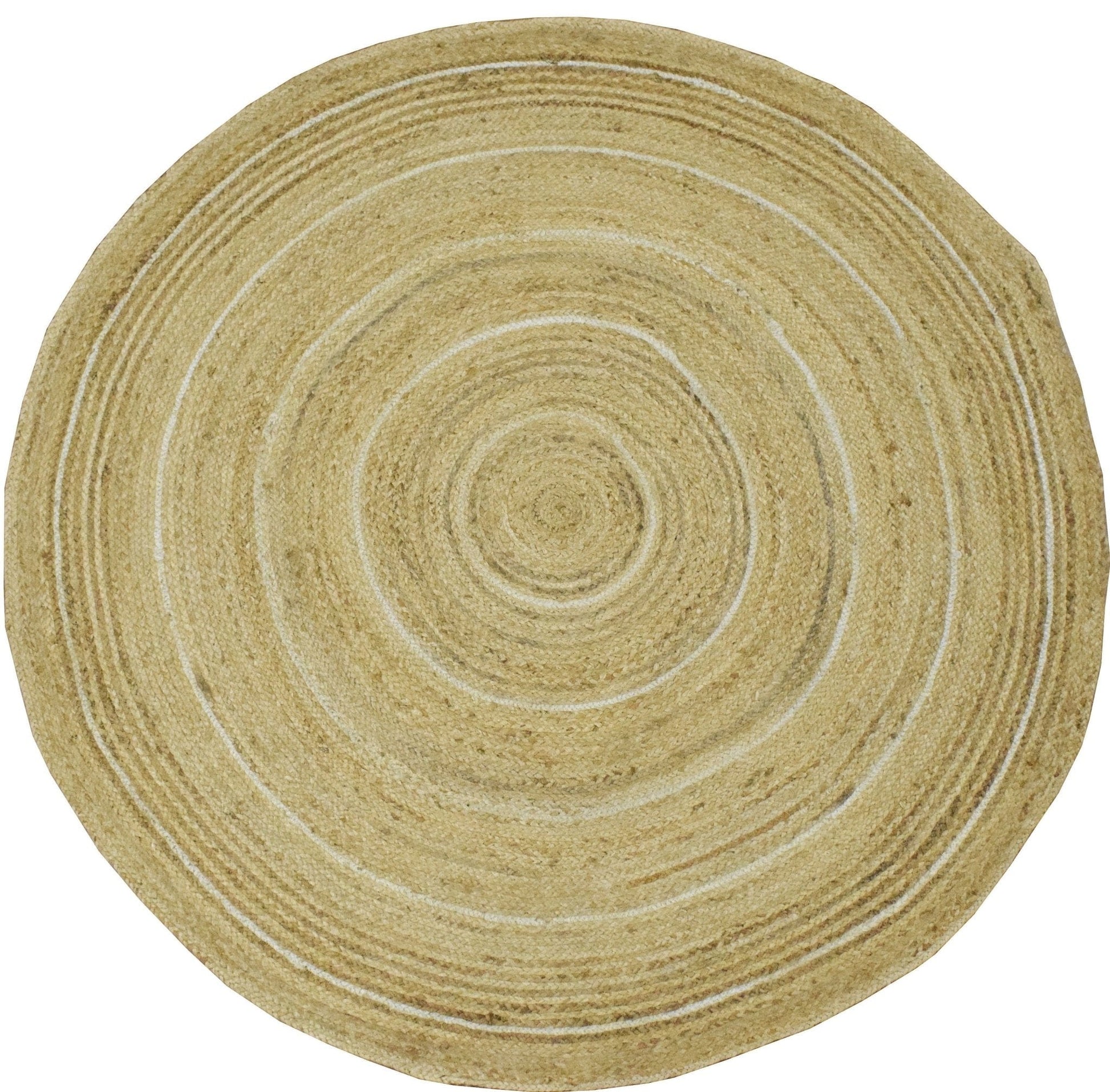 The Rug Decor Area Rug 3x3 100% ALL NATURAL FIBER HAND BRAIDED BOHO ROUND JUTE RUG 100% ALL NATURAL FIBER HAND BRAIDED BOHO ROUND JUTE RUG