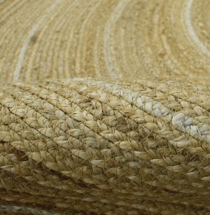 The Rug Decor Area Rug 100% ALL NATURAL FIBER HAND BRAIDED BOHO ROUND JUTE RUG 100% ALL NATURAL FIBER HAND BRAIDED BOHO ROUND JUTE RUG