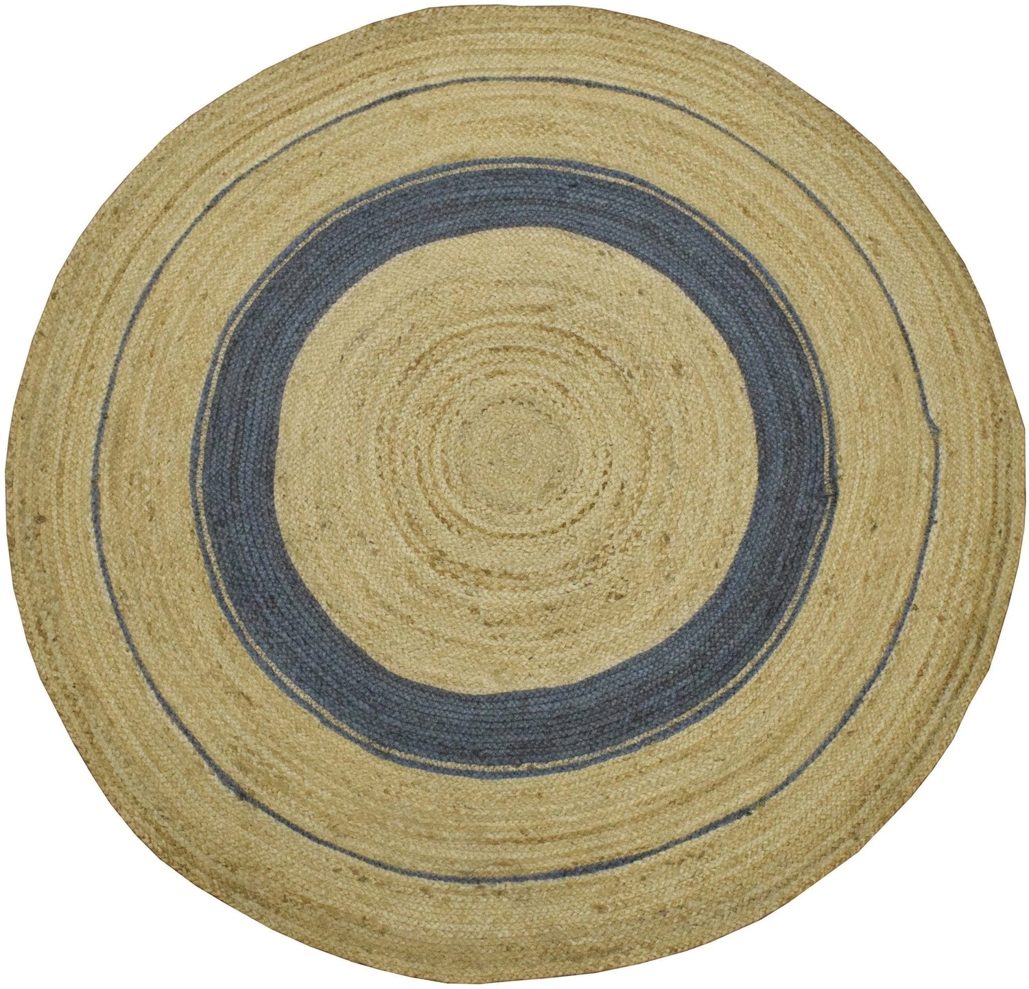 The Rug Decor Area Rug 3x3 100% ALL NATURAL FIBER HAND BRAIDED BOHO ROUND JUTE RUG 100% ALL NATURAL FIBER HAND BRAIDED BOHO ROUND JUTE RUG