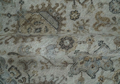 The Rug Decor Area Rug Antique Distressed finished Look Ivory, Charcoal and Beige Custom Made wool Area Rug Antique Distressed finished Look Ivory, Charcoal and Beige Custom Made wool Area Rug