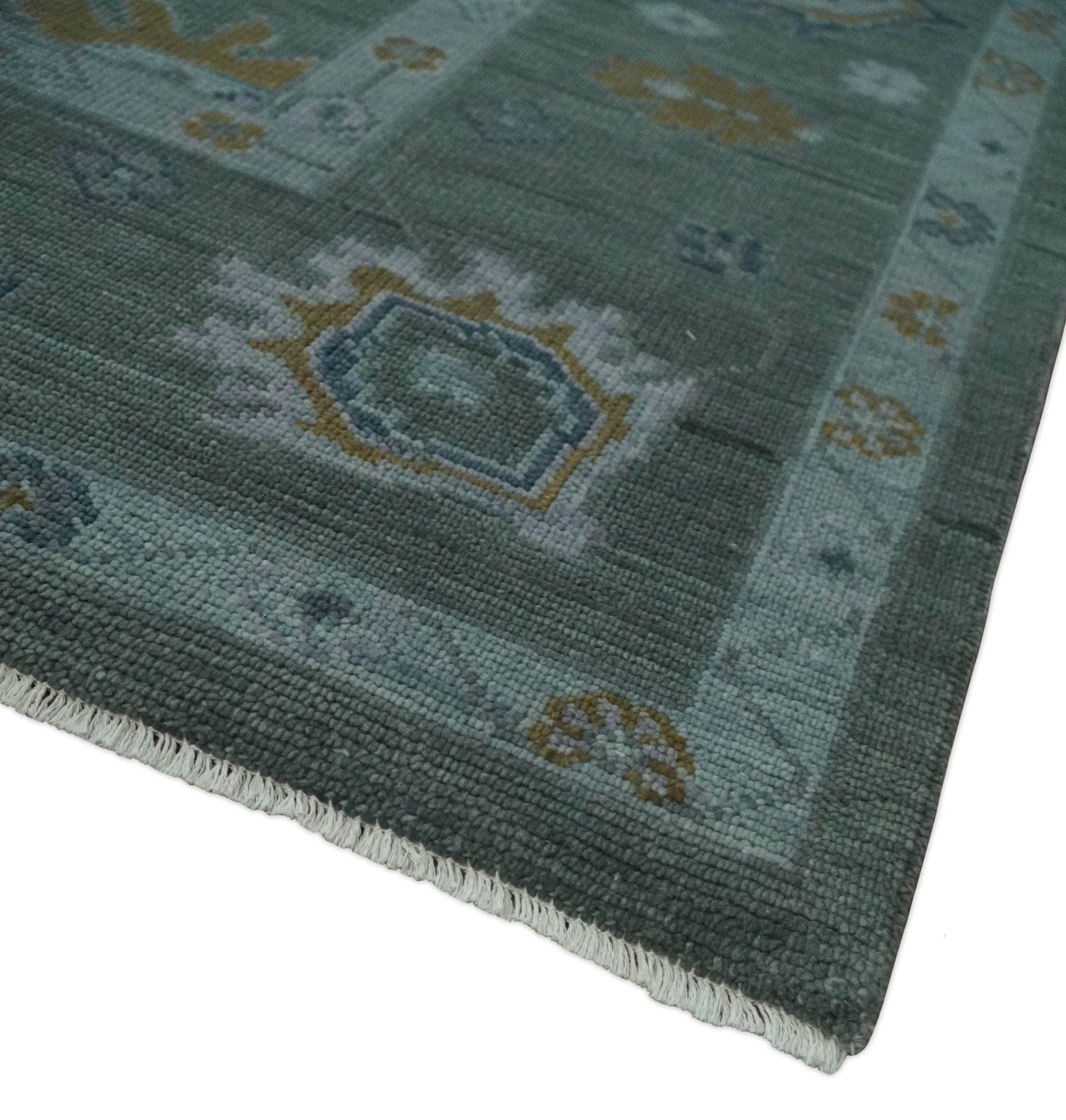 The Rug Decor Area Rug Antique Finish Gray Hand knotted Traditional Oushak Custom Made wool Area Rug Antique Finish Gray Hand knotted Traditional Oushak Custom Made wool Area Rug