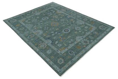 The Rug Decor Area Rug Antique Finish Gray Hand knotted Traditional Oushak Custom Made wool Area Rug Antique Finish Gray Hand knotted Traditional Oushak Custom Made wool Area Rug