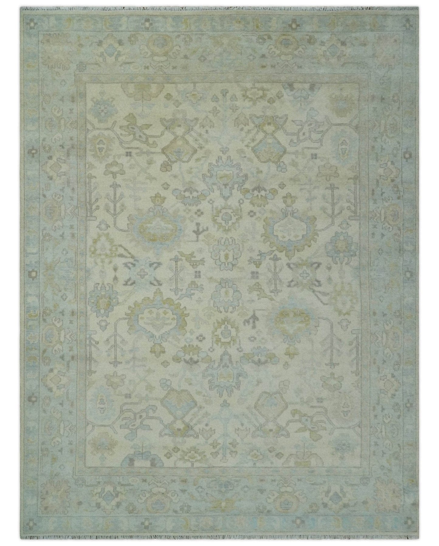 The Rug Decor Area Rug Antique look Beige and Gray Hand knotted Custom Made Oushak wool Area Rug Antique look Beige and Gray Hand knotted Custom Made Oushak wool Area Rug