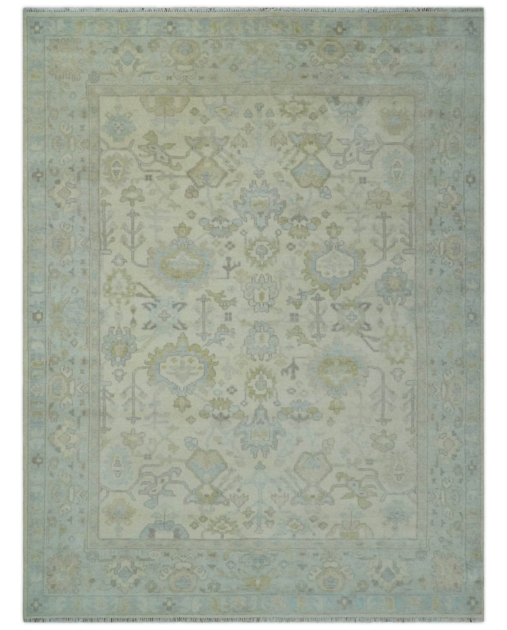 The Rug Decor Area Rug Antique look Beige and Gray Hand knotted Custom Made Oushak wool Area Rug Antique look Beige and Gray Hand knotted Custom Made Oushak wool Area Rug