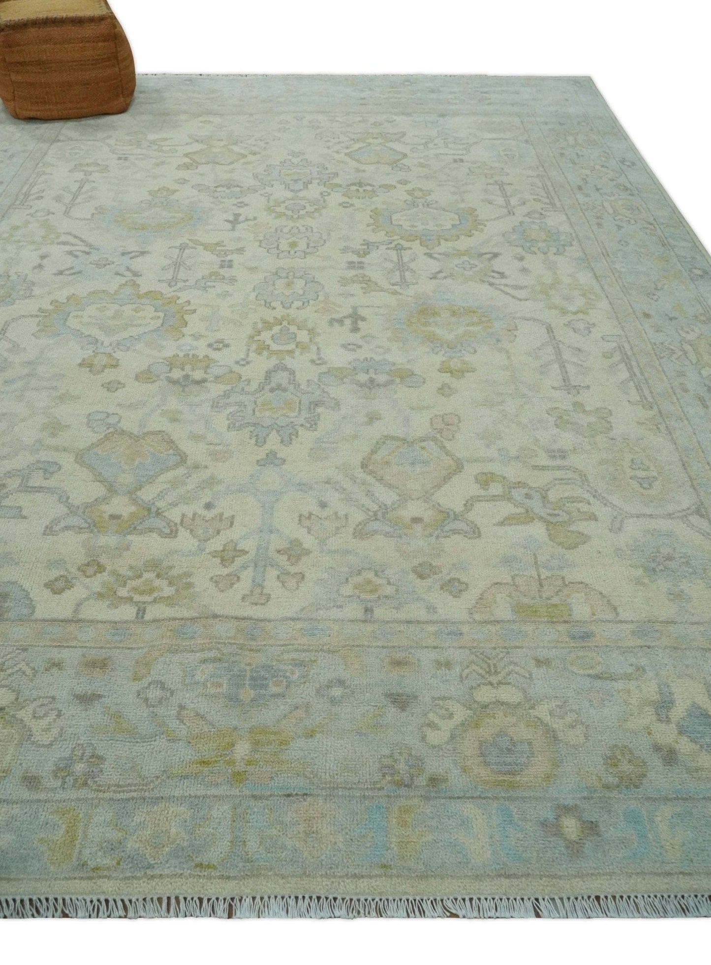The Rug Decor Area Rug Antique look Beige and Gray Hand knotted Custom Made Oushak wool Area Rug Antique look Beige and Gray Hand knotted Custom Made Oushak wool Area Rug