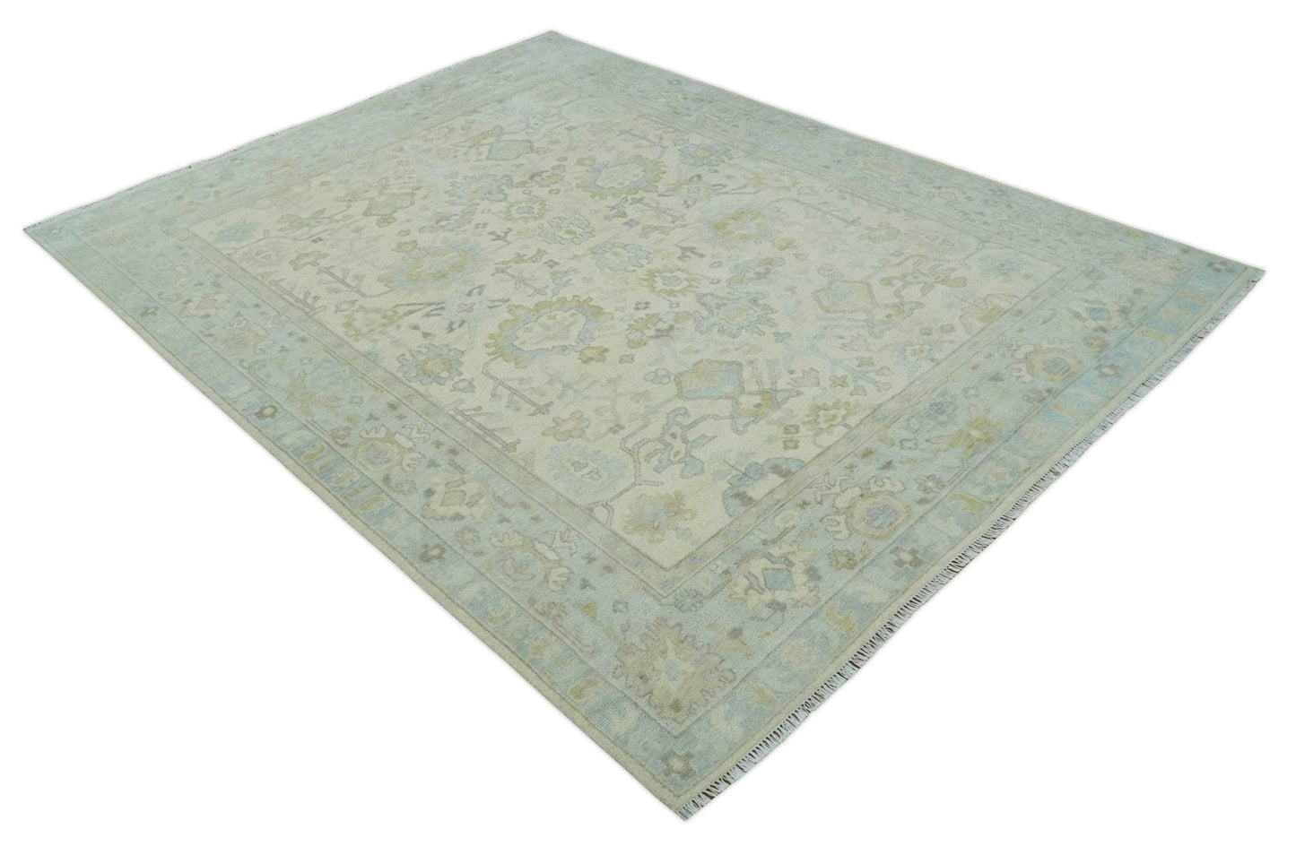 The Rug Decor Area Rug Antique look Beige and Gray Hand knotted Custom Made Oushak wool Area Rug Antique look Beige and Gray Hand knotted Custom Made Oushak wool Area Rug