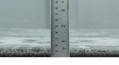 The Rug Decor Area Rug Antique look Charcoal, Ivory and Silver Hand knotted Traditional Oushak Custom Made wool Area Rug Antique look Charcoal, Ivory and Silver Hand knotted Traditional Oushak Custom Made wool Area Rug