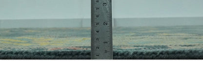 The Rug Decor Area Rug Antique look Teal and Olive Hand Knotted Traditional Oushak Custom Made wool rug Antique look Teal and Olive Hand Knotted Traditional Oushak Custom Made wool rug