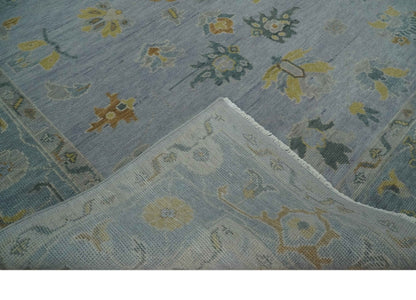 The Rug Decor Area Rug Antique Style Silver and Gray Traditional Hand knotted Oushak Custom Made wool Rug Antique Style Silver and Gray Traditional Hand knotted Oushak Custom Made wool Rug