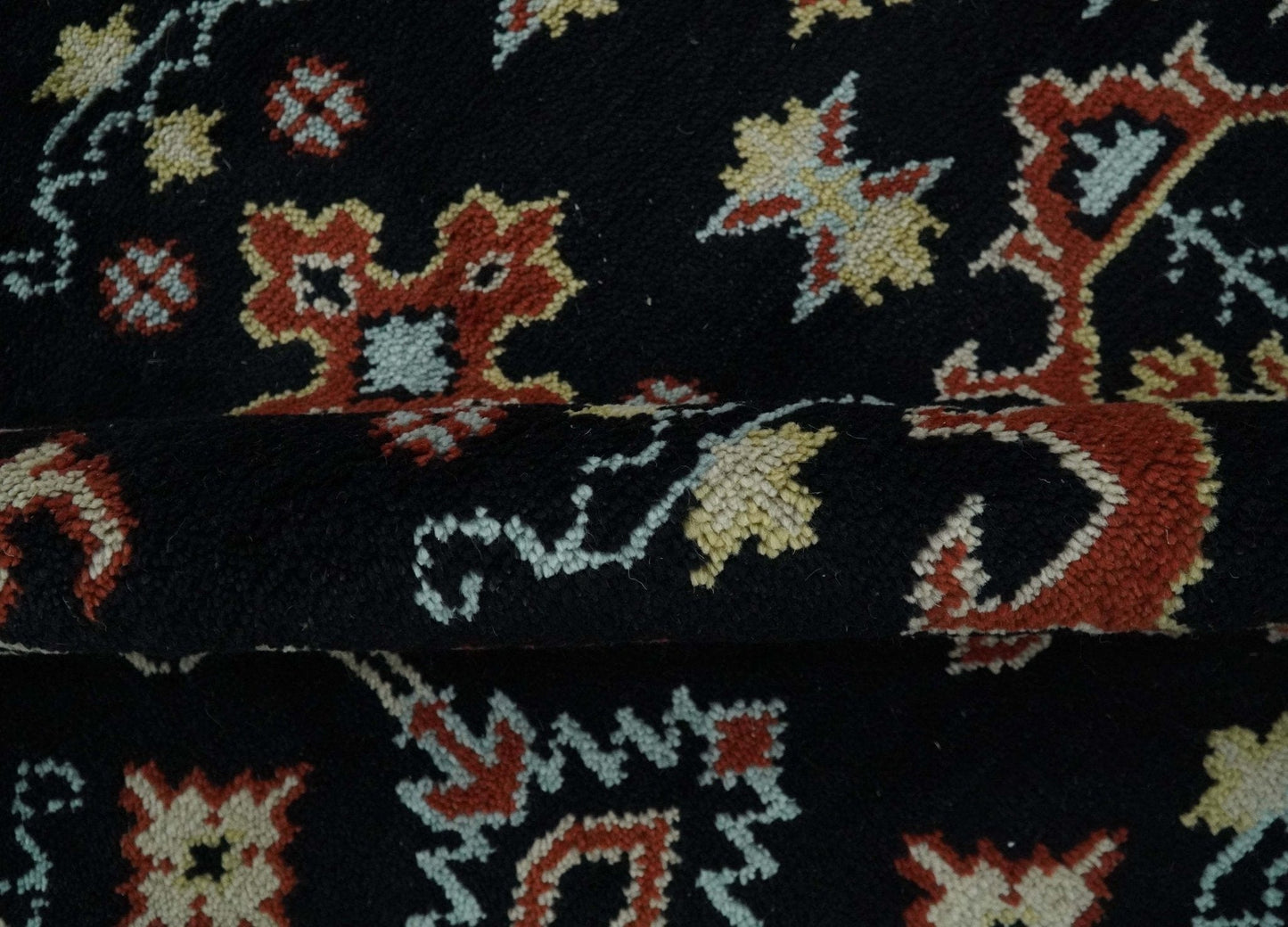 The Rug Decor Area Rug Black, Rust and Beige Traditional Oriental Hand Knotted Custom Made Wool Area Rug Black, Rust and Beige Traditional Oriental Hand Knotted Custom Made Wool Area Rug