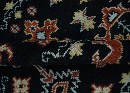 The Rug Decor Area Rug Black, Rust and Beige Traditional Oriental Hand Knotted Custom Made Wool Area Rug Black, Rust and Beige Traditional Oriental Hand Knotted Custom Made Wool Area Rug