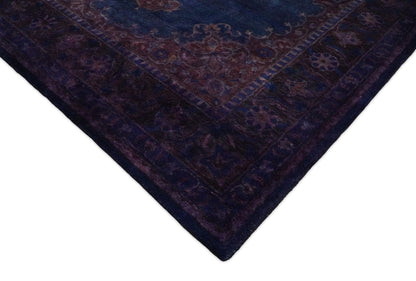 The Rug Decor Area Rug Blue and Purple Plum Overdyed Handmade Premium Custom Made Wool Area Rug Blue and Purple Plum Overdyed Handmade Premium Custom Made Wool Area Rug