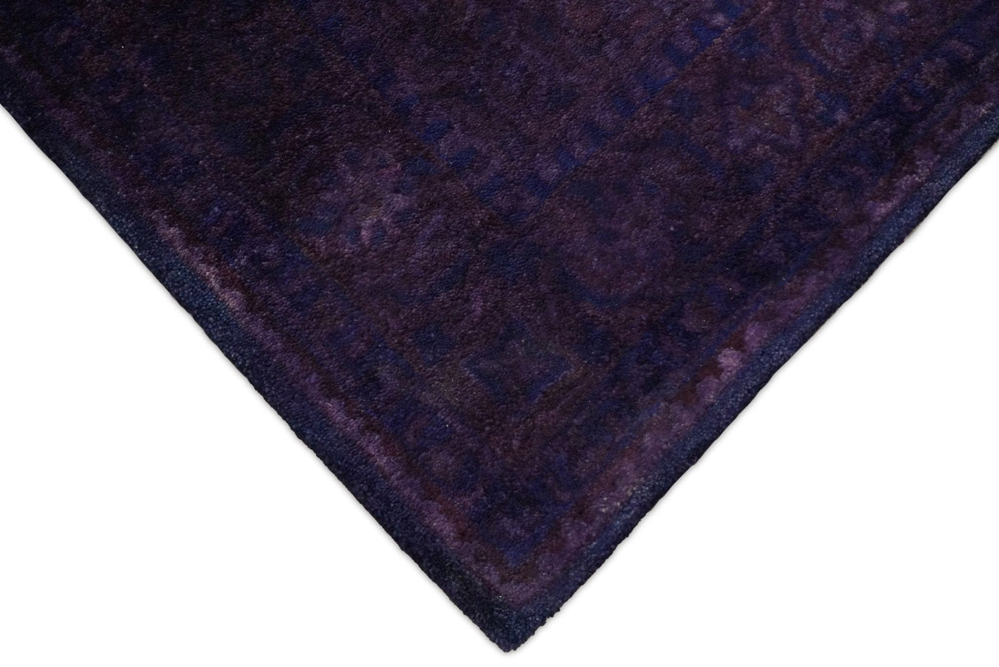 The Rug Decor Area Rug Blue and Purple Plum Overdyed Handmade Premium Custom Made Wool Area Rug Blue and Purple Plum Overdyed Handmade Premium Custom Made Wool Area Rug