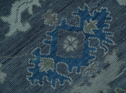 The Rug Decor Area Rug Charcoal and Silver Hand knotted Traditional Oushak Custom Made wool Area Rug Charcoal and Silver Hand knotted Traditional Oushak Custom Made wool Area Rug