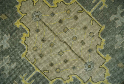 The Rug Decor Area Rug Charcoal, Olive and Mustard Hand knotted Oriental Oushak Custom Made wool Area Rug Charcoal, Olive and Mustard Hand knotted Oriental Oushak Custom Made wool Area Rug