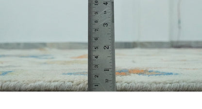 The Rug Decor Area Rug Colorful Ivory, Blue, Orange and Olive Hand Knotted Traditional Oriental Oushak Custom Made wool area Rug Colorful Ivory, Blue, Orange and Olive Hand Knotted Traditional Oriental Oushak Custom Made wool area Rug