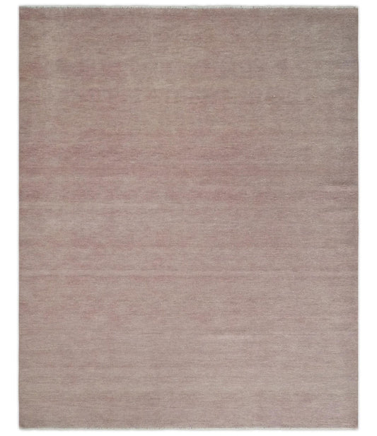 The Rug Decor Area Rug 8x10 Contemporary Custom Made Modern Solid Peach Hand knotted Wool Area Rug Contemporary Custom Made Modern Solid Peach Hand knotted Wool Area Rug