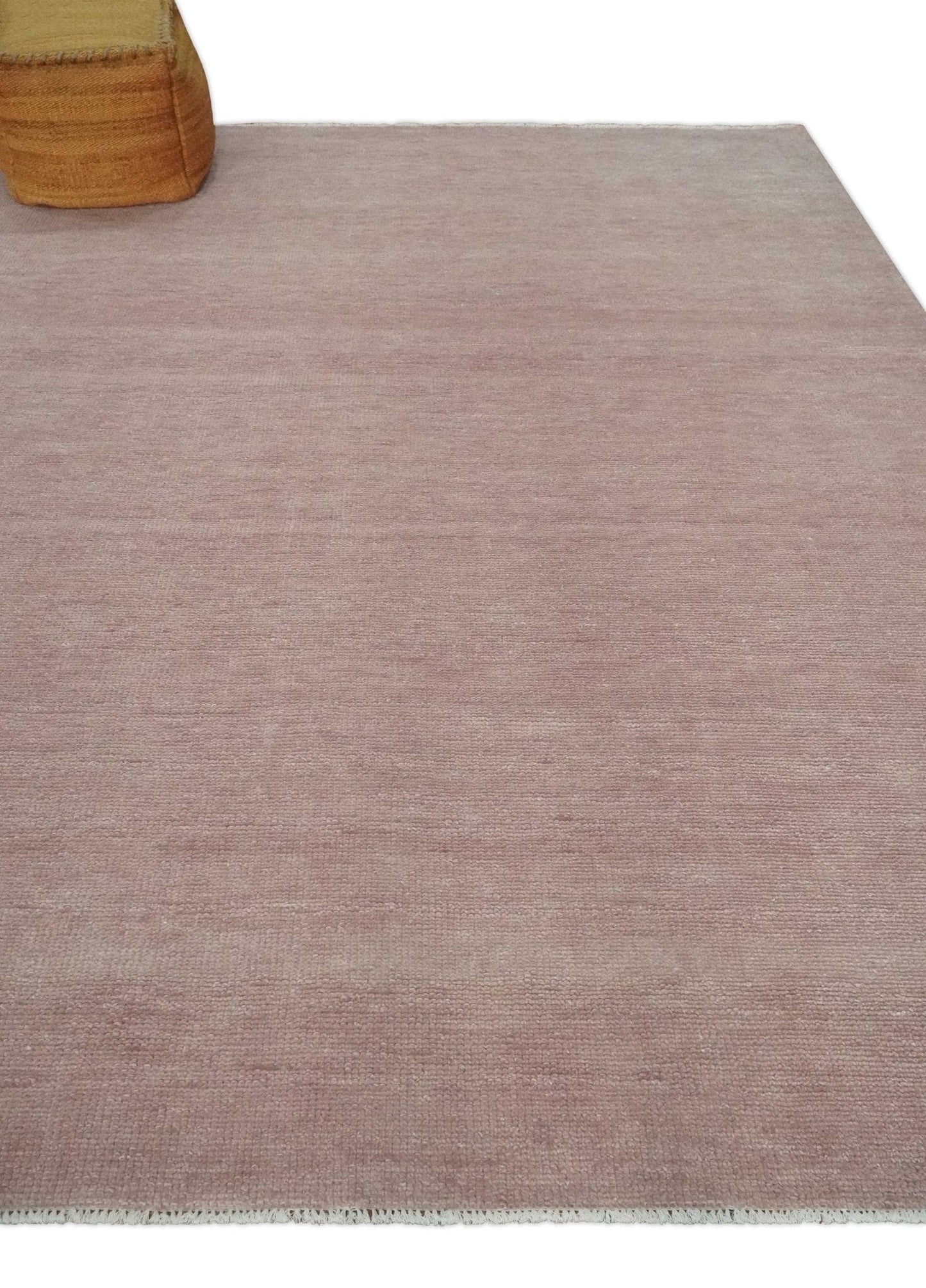 The Rug Decor Area Rug Contemporary Custom Made Modern Solid Peach Hand knotted Wool Area Rug Contemporary Custom Made Modern Solid Peach Hand knotted Wool Area Rug