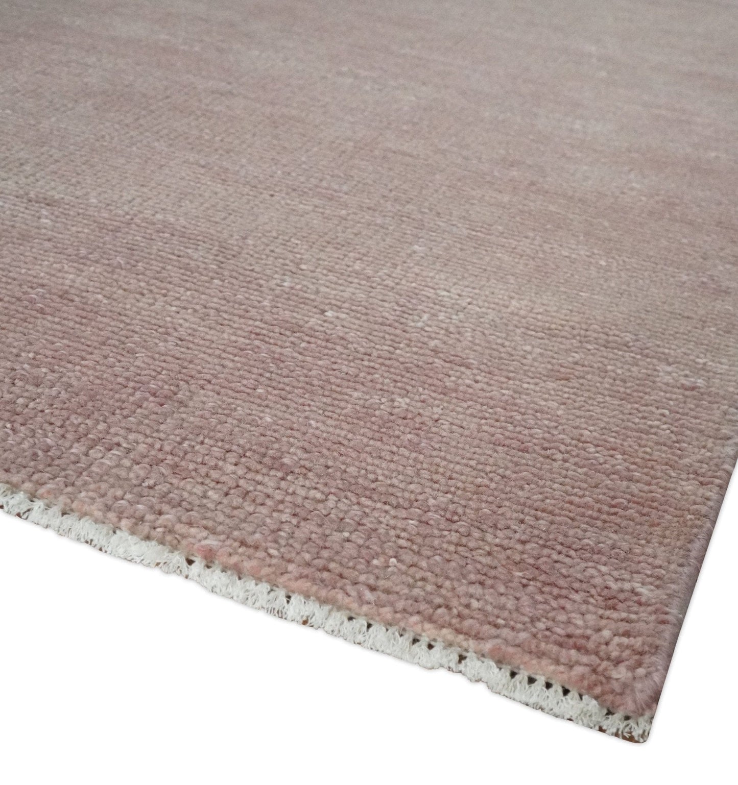 The Rug Decor Area Rug Contemporary Custom Made Modern Solid Peach Hand knotted Wool Area Rug Contemporary Custom Made Modern Solid Peach Hand knotted Wool Area Rug