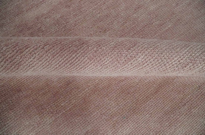 The Rug Decor Area Rug Contemporary Custom Made Modern Solid Peach Hand knotted Wool Area Rug Contemporary Custom Made Modern Solid Peach Hand knotted Wool Area Rug