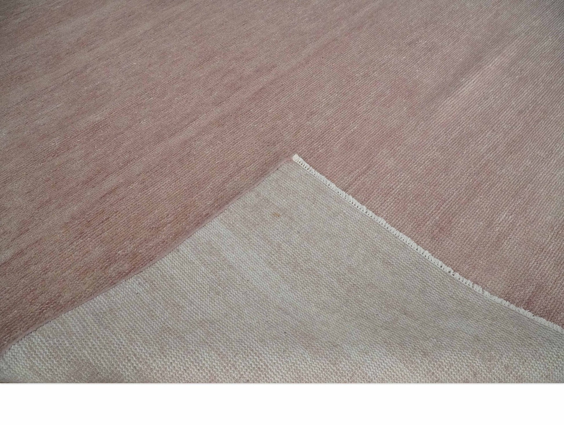 The Rug Decor Area Rug Contemporary Custom Made Modern Solid Peach Hand knotted Wool Area Rug Contemporary Custom Made Modern Solid Peach Hand knotted Wool Area Rug