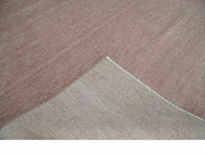 The Rug Decor Area Rug Contemporary Custom Made Modern Solid Peach Hand knotted Wool Area Rug Contemporary Custom Made Modern Solid Peach Hand knotted Wool Area Rug