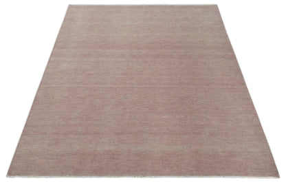 The Rug Decor Area Rug Contemporary Custom Made Modern Solid Peach Hand knotted Wool Area Rug Contemporary Custom Made Modern Solid Peach Hand knotted Wool Area Rug