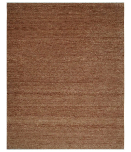 The Rug Decor Area Rug 8x10 Contemporary Solid Brick Red Hand knotted Custom Made wool Area Rug Contemporary Solid Brick Red Hand knotted Custom Made wool Area Rug