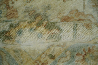 The Rug Decor Area Rug Custom Made Antique Finish Hand Knotted Beige and Silver Multi Size Oushak Wool Area Rug Custom Made Antique Finish Hand Knotted Beige and Silver Multi Size Oushak Wool Area Rug