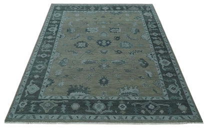 The Rug Decor Area Rug Custom Made Antique look Gray, Charcoal and silver Oriental Oushak wool Area Rug Custom Made Antique look Gray, Charcoal and silver Oriental Oushak wool Area Rug