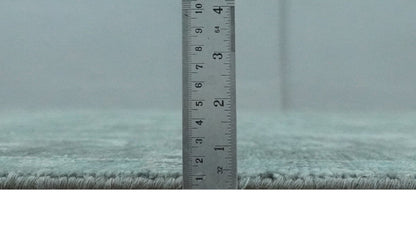 The Rug Decor Area Rug Custom Made Antique Style Blue and Charcoal Hand Knotted Oushak Wool Area Rug Custom Made Antique Style Blue and Charcoal Hand Knotted Oushak Wool Area Rug