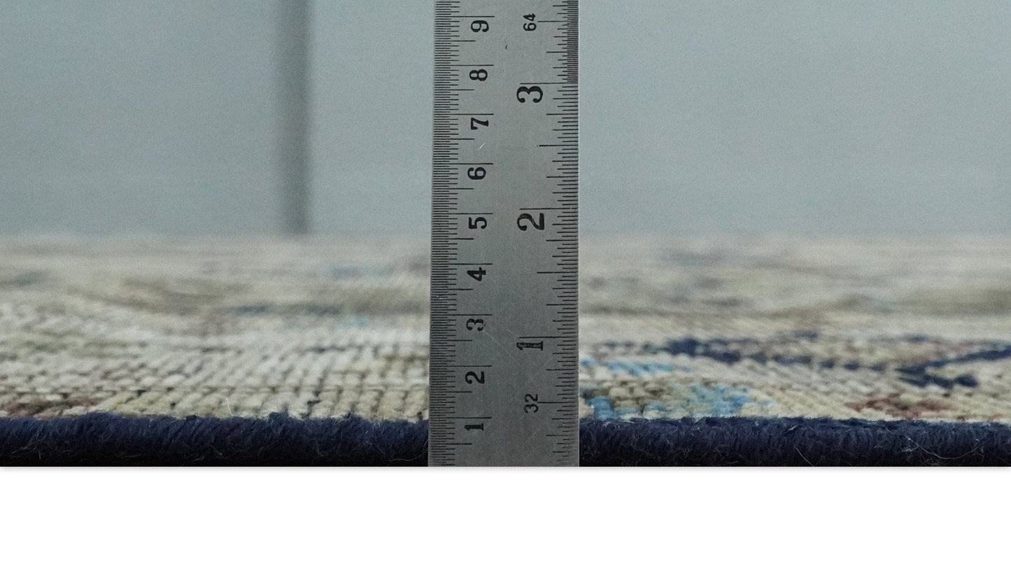 The Rug Decor Area Rug Custom Made Antique Style Brown, Beige and Blue Traditional wool Area Rug Custom Made Antique Style Brown, Beige and Blue Traditional wool Area Rug